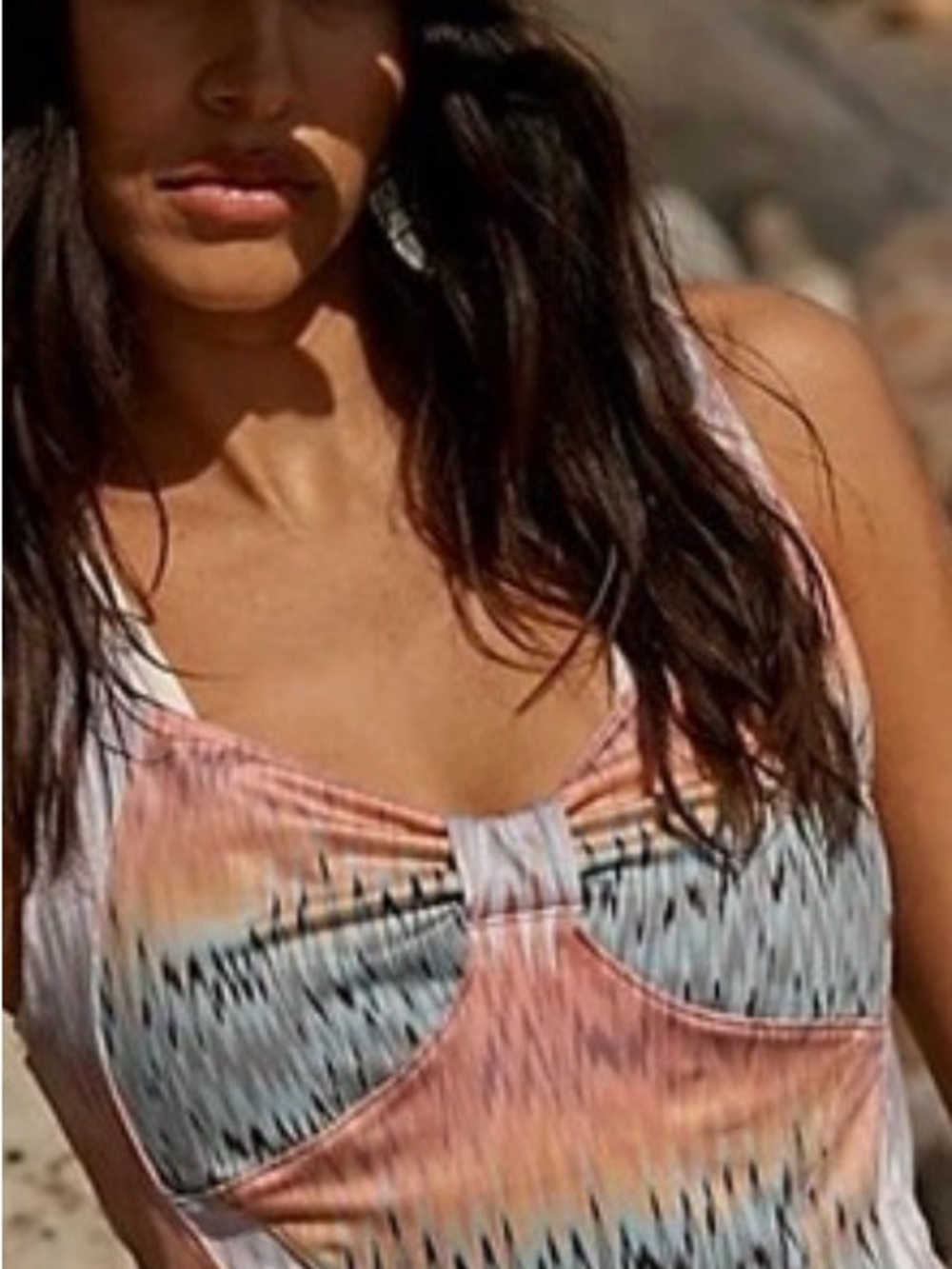 FP Movement by Free People sunspace combo Pink and Blue Tie-Dye Crop Top